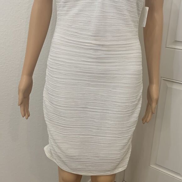 Charlotte Russe Size XL Scoop Neck Cut Out Lace Short Sleeve Dress Side Ruching - Picture 5 of 11